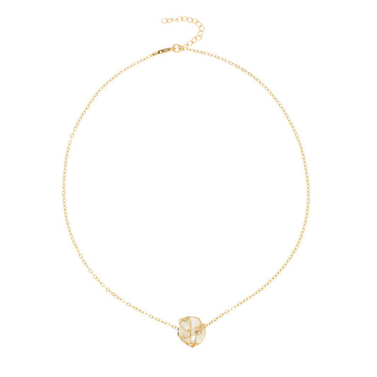 Wrapped Pearl Necklace