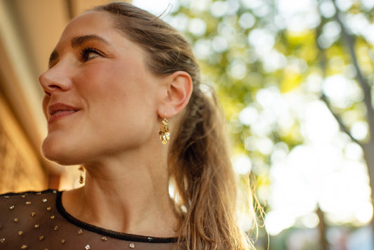 Two in one Skull Cluster earrings