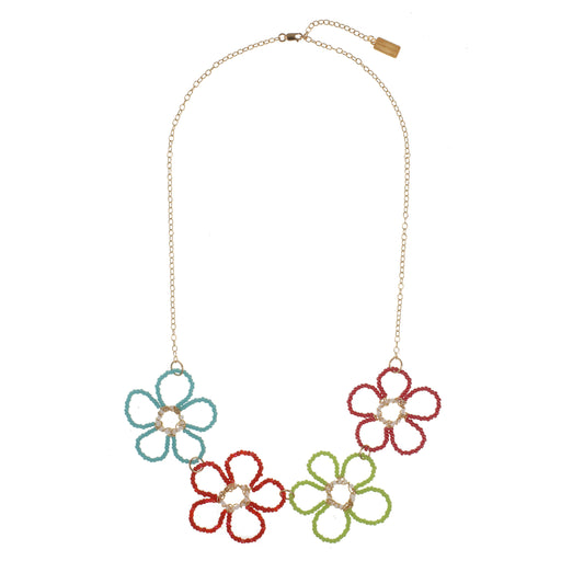 Limited Beaded Flower Necklace